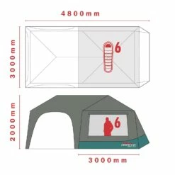 KOZI 6P INSTANT TENT -Camping Sales Shop KST1000 07